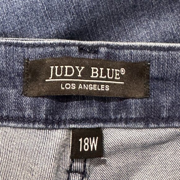 Judy Blue Jeans Women 18W Skinny Fit High Waist Tummy Control Stretch Distressed - Picture 4 of 12